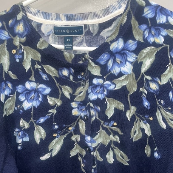 Karen  Scott button up sweater size 2X - Picture 2 of 6